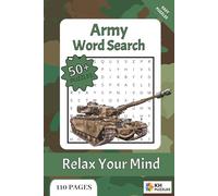Army Word Search Puzzle Book: Word Searches With Easy To Read Print About Army, War, Solders, And More | 6x9 inches, 110 pages | 50+ Puzzles … Gift For Vacations, Holidays And Free Times.
