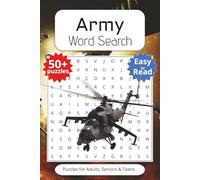 Army Word Search Puzzle Book: Word Searches with Easy to Read Print about Military, Troops, Armies and More | 6x9 inches, 110 pages | 50+ Puzzles ... Gift for Vacations, Holidays and Spare Times