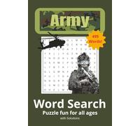 Army Word Search Puzzle Book: Word Searches with Easy to Read Print about Military, War, Army and More I 6x9 inches I 110 Pages I 50+ Puzzels... Gift for Vacation, Holidays and Free Times