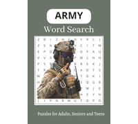 Army Word Search Puzzle Book: Word Searches with Easy-to-Read Print about the Army, Soldiers, Military Equipment and more | 6x9 inches, 110 pages | ... Gift for Vacations, Holidays and Free Time