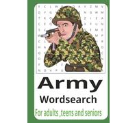 Army word search puzzle: Word searches with easy to read print about The Army, Military ,Troops,and more|6x9 inches,110pages|50+ puzzles….gift for vacations, holidays and leisure time.