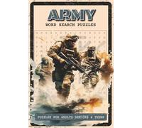 Army Word Search Puzzles: Word Search Puzzles with Easy to Read about Army, Soldiers, Military Equipment and More | 6x9 inches, 110 pages | 55 Puzzles - Gift for Soldiers, Veterans, Military Fans