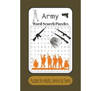 Army Word Search Puzzles: Word Search Puzzles with Easy to Read Print about Army, National Guard, Combat, and More | 6x9 inches, 110 pages | 50+ Puzzles … Gift for vacation, Holidays and Relaxation