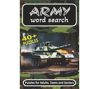 ARMY word search: Word searches with Easy to Read Print about The Army, Army Vehicles, and more | 6 x 9 inches, 90 Pages | 40+ Puzzles ... Gift for Dad, Christmas, Birthdays and Free Time