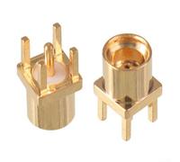 ARMYJY 10 conectores MMCX para placa PCB, cobre chapado en oro, coaxial, RF de baja pérdida, comunicaciones inalámbricas
