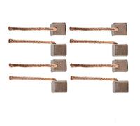 ARMYJY 8 escobillas de carbono de 6 x 6 x 10 mm para motor de ventilador, motor de ventilador y motor de limpiaparabrisas, piezas de repuesto con contactos de metal para reparación eléctrica