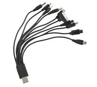 ARMYJY Cable de carga USB multifunción de 10 pulgadas para Nokia, Samsung, Sony, Motorola - Cargador de viaje compacto con conexión segura, color negro