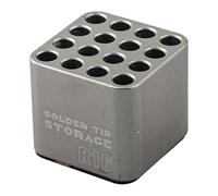 ARMYJY Caja de almacenamiento de puntas de soldador de 16 agujeros para C115 C210 C245 T12, organizador de aleación de silicona y magnesio con clasificación de rejilla múltiple