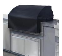 ARMYJY Cubierta de parrilla integrada de 42 pulgadas, para todo tipo de clima, protector de barbacoa Oxford impermeable con dobladillo elástico para lobo para lince, color negro