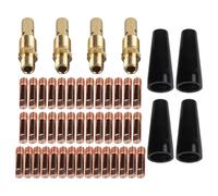 ARMYJY Kit de 48 boquillas sin gas con núcleo de flujo de 0.035 pulgadas, difusores de puntas de contacto compatibles con Lincoln para Magnum 100L Weld-Pak 100HD 125HD 140HD 180HD Yeswelder 205-DS