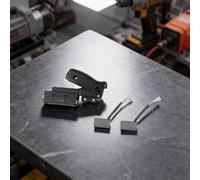 ARMYJY Kit de interruptor de gatillo y cepillo de carbón para sierra ingletadora DW708 tipos 2 3 4, pieza de repuesto 153609-00 381028-02, juego de 3 piezas