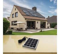 ARMYJY Panel solar de 10 W para Arlo Pro 5S/4/3/Ultra 2, cargador resistente a la intemperie IP65 con cable de 10 pies, soporte ajustable de 360° para cámaras de seguridad al aire libre, color negro
