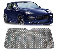 ARMYJY Parasol plegable reflectante para parabrisas de coche, cubierta de visera UV plegable plateada para ventana delantera y trasera, protector solar para interior del vehículo, cubierta reflectante