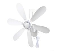 ARMYJY Ventilador de techo portátil para tienda de campaña con control remoto, alimentado por USB, refrigeración silenciosa para camping RV de 16.5 pulgadas