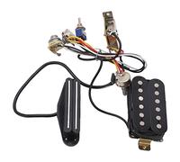 Arn¨¦s de Cableado de Guitarra de Pl¨¢stico, Guitarra de Metal, Doble Riel, Pastilla de Bobina Doble, Kit de Cableado Precableado, Accesorios para Instrumentos
