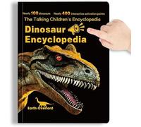 Arnbz Enciclopedia de dinosaurios parlantes con 100 dinosaurios, 400 puntos de activación, libro de sonido de dinosaurio, juguete de lectura de palabras en inglés