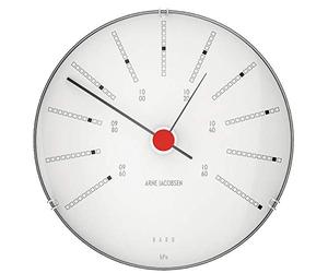 Arne Jacobsen Banqueros Reloj de, Plástico Aluminio Vidrio, Roble, 12 cm