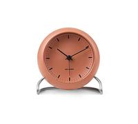 Arne Jacobsen City Hall - Reloj de Mesa (11 cm de diámetro, diseño danés, Control por sensores), Color Rojo