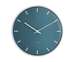 Arne Jacobsen Clocks Reloj AJ City Hall Azul. Ø29 cm