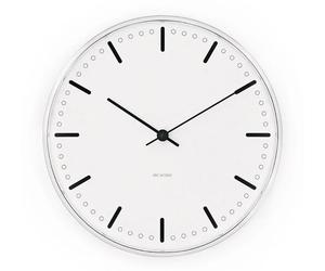 Arne Jacobsen Clocks Reloj AJ City Hall Blanco. Ø16 cm