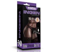 Arnés ajustable con dildo de 19 cm y 10 funciones 2