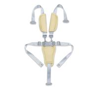 Arnés ajustable de 5 puntos para sillas altas, cochecitos, acolchado de piel sintética, accesorio de asiento de alimentación de bebé, cinturón de seguridad ajustable para silla alta