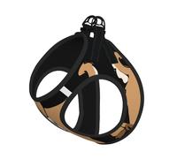 Arnés ajustable para perro con estampado de cabra marrón, arnés para cachorros, clips de correa, arneses para mascotas, chaleco de entrenamiento para mascotas