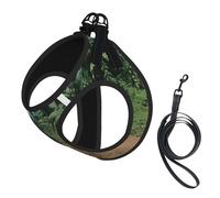 Arnés ajustable para perro con estampado de selva tropical, arnés para cachorros, clips de correa, arneses para mascotas, chaleco de entrenamiento para mascotas