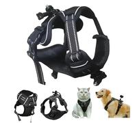 Arnés ajustable para perro para GoPro 13, 12, 11, 10, 9, 8, 7, Insta360, X5, X4, X3, Go3s, DJI Osmo Action 5Pro, 4, 3, 2, 1, con adaptador (extra grande, para cámara en la espalda y el pecho)