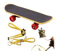 Arnés ajustable para tortuga, tortuga y divertido juego de patineta, juguete de patineta de entrenamiento, arnés de entrenamiento y monopatín, juguetes divertidos de tortugas, dragón barbudo y arnés