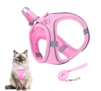 Arnés antifuga para Gatos | Juego de arnés y Correa para Gato | Accesorios para Mascotas para Seguridad adiestramiento Viaje Senderismo Aventuras al Aire