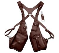 Arnés antirrobo de,Arnés antirrobo para Hombres de | Bolsa de Hombro Doble Cosplay Medieval - Bolso de Hombro para Axilas, Cartera con Correa Ajustable, Cartera para teléfono con cinturón de