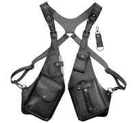 Arnés antirrobo para hombre de cuero,Arnés antirrobo de cuero - Bolso de hombro medieval para axilas | Bolsa para teléfono para hombres y mujeres, bolso ajustable con correa de cuero PU, bolso para te