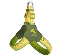 Arnés antitirones en Forma de Y para Perros, diseñado específicamente para Australian Shepherd. Cuenta con un Chaleco Ajustable y Suave Acolchado en el Pecho con Bandas Reflectantes Green L