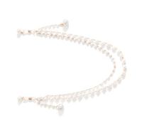 Arnés colgante con flecos en el pecho, perlas sintéticas, borlas decorativas, no perforantes, cadena de pezón, joyería corporal, accesorio para brasier para mujer, accesorios para pezón