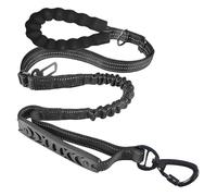 Arnés con accesorios para pasear perros grandes, chaleco militar, pastor alemán, golden retriever (CWQY-92-negro, M, 14-25 kg)