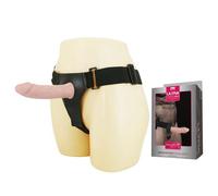 Arnés con dildo hueco y vibración