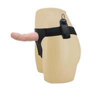 Arnés con dildo vibrador natural 15 cm