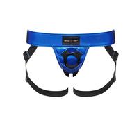 Arnés Curious de cuero sintético vegano - cinturón ajustable compatible con dildos con ventosa - cómodo, resistente y seguro - perfecto para juegos en pareja - Strap-On-Me (Rosa)