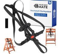 Arnés de 5 puntos para trona, 1 juego, compatible con Hauck Alpha, Beta, Stokke Tripp Trapp, Roba y muchos más, negro, sistema de arnés con clip de pecho, arnés de seguridad ajustable para trona