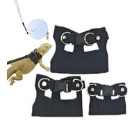 Arnés de ardilla, arnés de dragón barbudo, suave, ajustable, con cuerda de tracción, 3 arneses, chaleco de entrenamiento para animales pequeños para dragones barbudos, lagartos, geckos