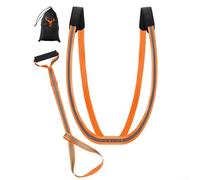 Arnés de arrastre de ciervos de caza con cuerda de nailon resistente y tira reflectante para mayor visibilidad, mango de espuma y costuras reforzadas para mayor resistencia (tira + cinta)