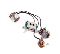 Arnés de cableado de piezas de guitarra 1 Juego De Arnés De Cableado Para Guitarra Eléctrica Kit Precableado Interruptor De Palanca De 5 Posiciones 1 Volumen 1 Tono Potenciómetros De 500 K Con Conecto