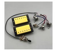 Arnés de cableado de piezas de guitarra Pastillas De Guitarra Humbucker Gold Mejoradas 4c Con Arnés De Cableado 2V1T/2V2T GOLD(Black,2V2T)