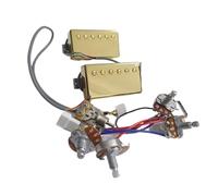 Arnés de cableado de piezas de guitarra Pastillas Para Guitarra Eléctrica Juego De Pastillas Humbucker Alnico Con Cubierta Dorada, Conductor 4C Y Arnés De Cableado