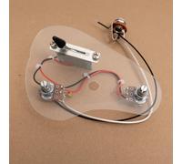 Arnés de cableado para guitarra eléctrica, 1 kit de control de volumen y 1 tono con 2 ollas de 500 K, condensador de 0.022 uF, purga de agudos y conector de salida, interruptor de 3 vías o 5 vías