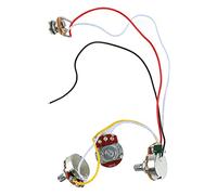 Arnés de cableado preconectado para guitarra eléctrica profesional, kit de circuito para guitarra con potenciómetros B500K y A500K, cableado soldado de bajo ruido para una (Grande Eléctrico GU107 3cm)