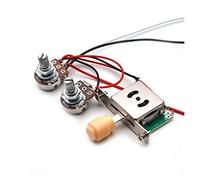 Arnés de cableado profesional para instrumentos mu Perillas De La Manera De La Asamblea 3 De La Haz De Cables De La Guitarra Eléctrica Y Accesorios Audios(Yellow)