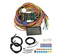 Arnés de cableado universal de 14 circuitos para Street Muscle Car Hot Rod XL, kit de arnés de cableado de fusible de 12 V compatible con Chevy Ford Chrysler Mopar Muscle Car