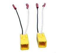 Arnés de cables de altavoz de coche de 2 pines para Alfa Romeo, adaptador de conector de audio ABS amarillo con cableado transparente para una fácil instalación